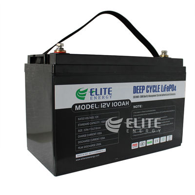 Fosfate la batería del hierro 12V 100Ah rv LiFePO4 del litio recargable