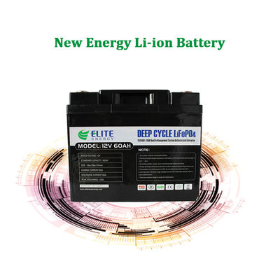 Batería ligera de 60Ah 768Wh LFP 12V LiFePO4 para la Sistema Solar